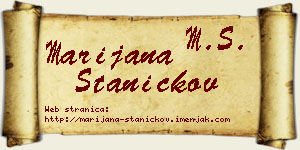 Marijana Staničkov vizit kartica